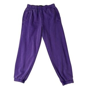 GAP Purple Sweatpants Joggers Lounge Pants Womens Petite Small Athleisure Lounge